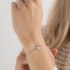 AGAIN Jewelry Oblíbený stříbrný náramek Čtyřlístek AJNR0018