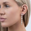 AGAIN Jewelry Luxusní dlouhé náušnice s kubickými zirkony AJNS0057