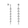 AGAIN Jewelry Dlouhé stříbrné náušnice s kubickými zirkony AJNS0056