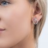 AGAIN Jewelry Nadčasové stříbrné náušnice s kubickými zirkony AJNS0016