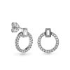 AGAIN Jewelry Nadčasové stříbrné náušnice s kubickými zirkony AJNS0016