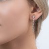 AGAIN Jewelry Visací stříbrné náušnice s kubickými zirkony AJNS0011