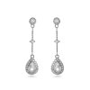 AGAIN Jewelry Elegantní stříbrné náušnice s kubickými zirkony AJNS0031
