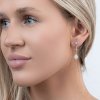AGAIN Jewelry Elegantní stříbrné náušnice s kubickými zirkony AJNS0031