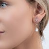 AGAIN Jewelry Elegantní stříbrné náušnice s kubickými zirkony AJNS0031