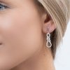 AGAIN Jewelry Fashion stříbrné visací náušnice s kubickými zirkony AJNS0030