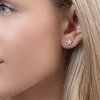 AGAIN Jewelry Stříbrné hvězdičkové náušnice s kubickými zirkony AJNS0028