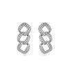 AGAIN Jewelry Visací stříbrné náušnice s kubickými zirkony AJNS0058