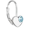Evolution Group Stříbrné srdíčkové náušnice s krystaly Swarovski 31299.3