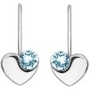Evolution Group Stříbrné srdíčkové náušnice s krystaly Swarovski 31299.3