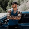 Tílko Stringer Dark Blue - GymBeam
