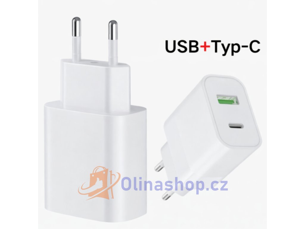 Rychlá nabíječka 25W | USB + Type-C | PD / QC 3.0 2#