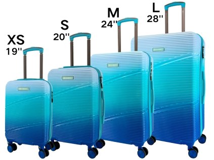 Odolný cestovní kufr SUMMIT 2421, ombré ve blankytně modré barvě