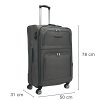 ORLACS Cestovní kufr s 4 otočnými kolečky 871-1 šedý