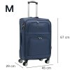 ORLACS Cestovní kufr s 4 otočnými kolečky 871-3 tmavě modrá
