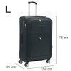 ORLACS Cestovní kufr s 4 otočnými kolečky 871-4 černý
