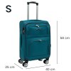 ORLACS Cestovní kufr s 4 otočnými kolečky 871-7 tyrkysový