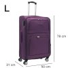 ORLACS Cestovní kufr s 4 otočnými kolečky 871-6 fialový