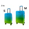 Odolný cestovní kufr SUMMIT 2421, ombré ve světle zelené barvě