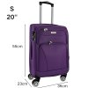 ORLACS 6004 Textilní cestovní kufr na 4 kolečkach, fialová