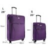 ORLACS 6004 Textilní cestovní kufr na 4 kolečkach, fialová