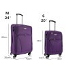 ORLACS 6004 Textilní cestovní kufr na 4 kolečkach, fialová
