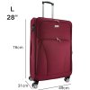 ORLACS 6004 Textilní cestovní kufr na 4 kolečkach, vínová