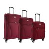 ORLACS 6004 Textilní cestovní kufr na 4 kolečkach, vínová
