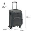 ORLACS Malý cestovní kufr s 4 otočnými kolečky 871 S
