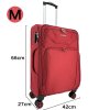 ORLACS 2025-1 Textilní cestovní kufr na 4 kolečkach, červená