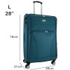 ORLACS Velký cestovní kufr s 4 otočnými kolečky 6004-7 tyrkysový L