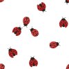 Ladybug miniprint white