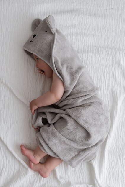 recznik bambusowy z kapturkiem szary bolo dziecko 4(1)