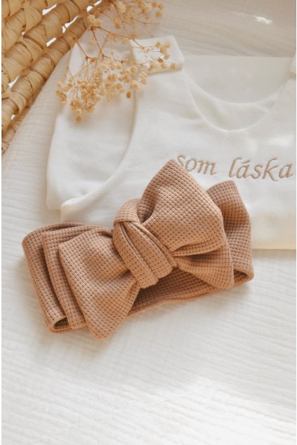 waffle OVERSIZED čelenka - Cacao | olioli