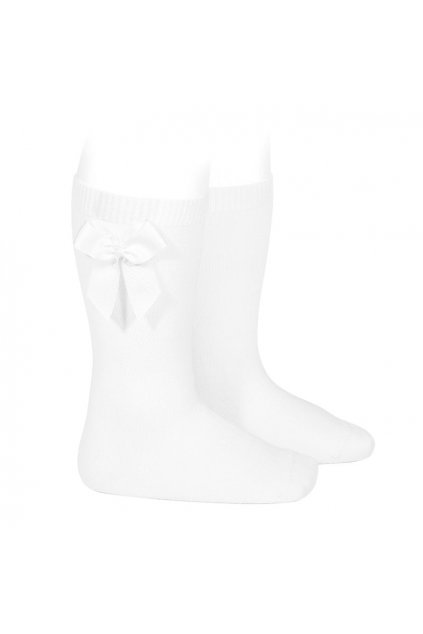 knee high socks with grossgrain side bow white 1600x