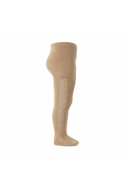 side openwork warm tights camel