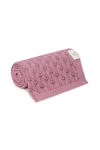 az urowy kocyk bambusowy 80x100 vintage pink 1