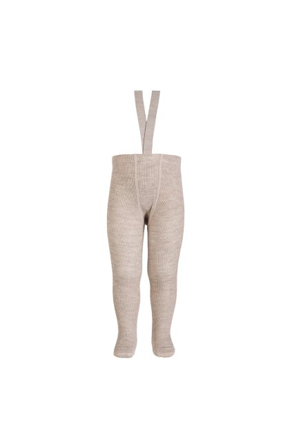merino wool blend tights welastic suspenders nougat