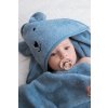 ręcznik bambusowy z kapturkiem niebieski jeansowy bolo dziecko 3