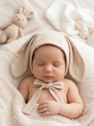Ňuňu jarné novinky!🐰🤍 Zajkové bonnet čiapočky z mäkkučkej BIO bavlny.☁️ Všetky ich už nájdete v predaji na www.olioli.sk v...