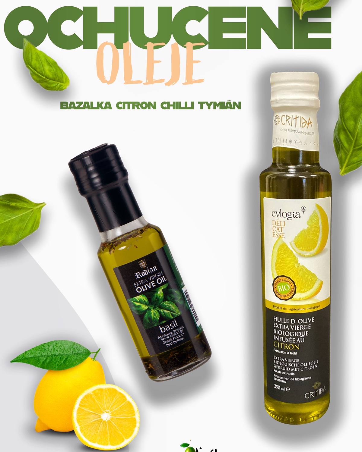 Ochucené oleje - olivák