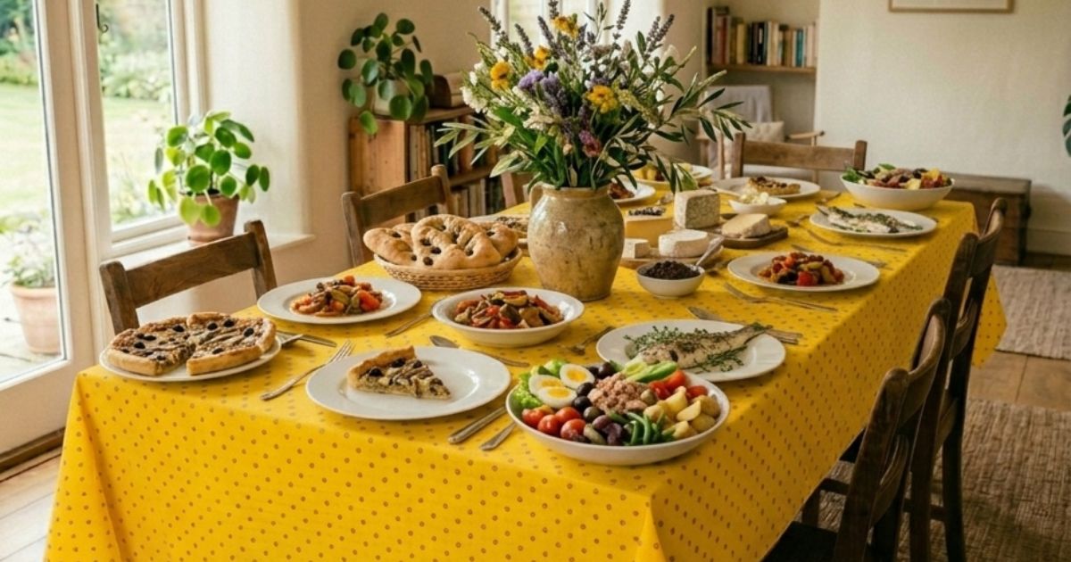 Provensálské ubrusy a prostírání: jak vybrat vzor a velikost do kuchyně
