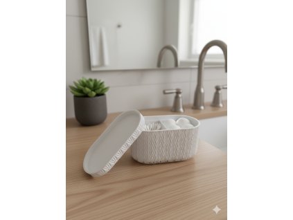 Dóza do koupelny - bílá