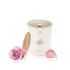 Luxusní svíčka  - Růže 200g v bílém mléčném skle