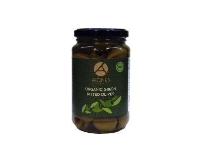 ORGANIC GREEN PITTED OLIVES