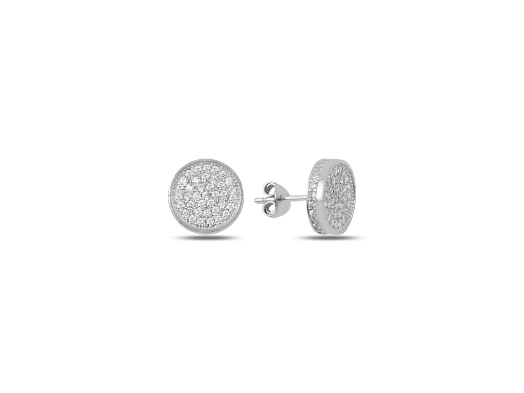 3124 Stříbrné náušnice se zirkony Ag 925; ≤2,4 g. - Stříbrné šperky OLIVIE