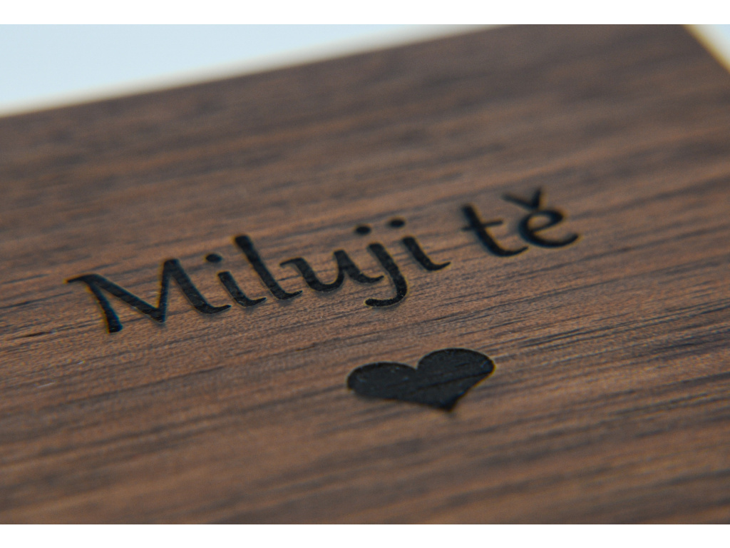 7534 Dřevěná velká krabička OŘECH - Stříbrné šperky OLIVIE