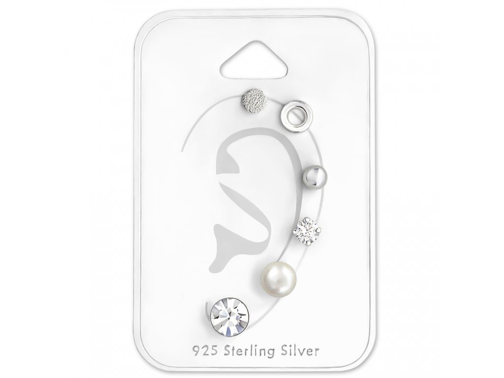 2087 Sada stříbrných náušnic 6 ks Ag 925; ≤1,45 g. - Stříbrné šperky OLIVIE