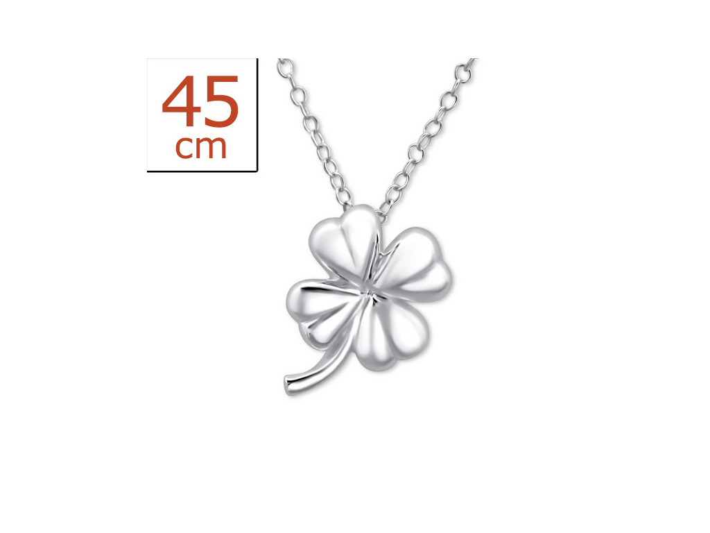 Stříbrný řetízek čtyřlístek OLIVIE.CZ