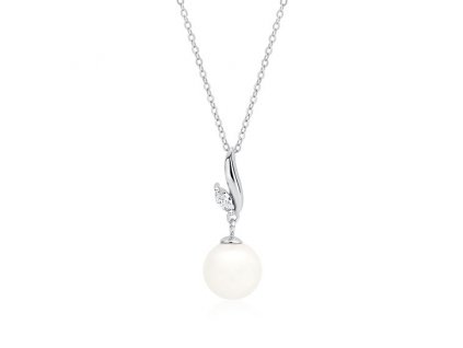 Stříbrný řetízek s perlou